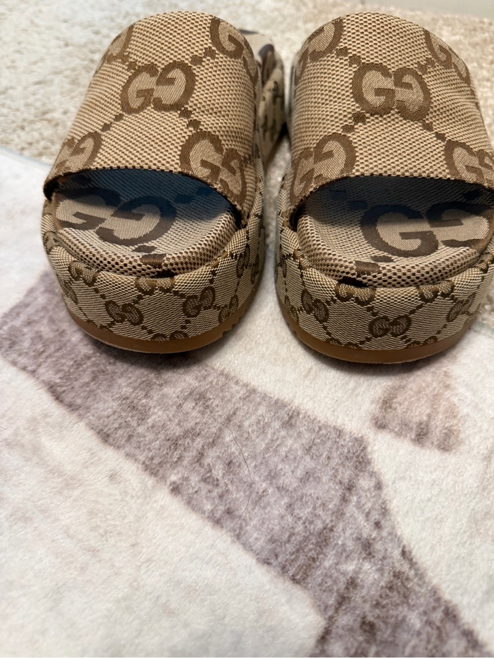 Gucci GG Canvas Platform Slide Sandals - Picture 5 of 7